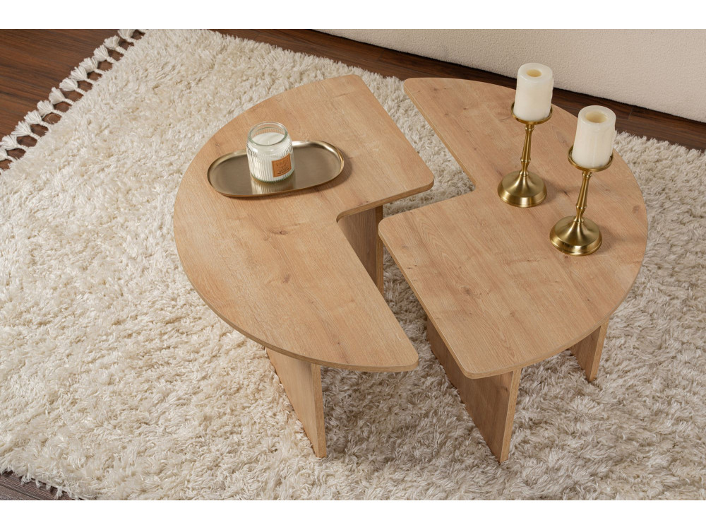 Houten salontafel "Moira" 90 x 90 x 41 cm - Eik