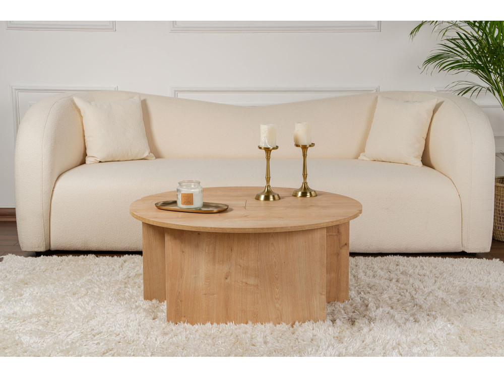Houten salontafel "Moira" 90 x 90 x 41 cm - Eik