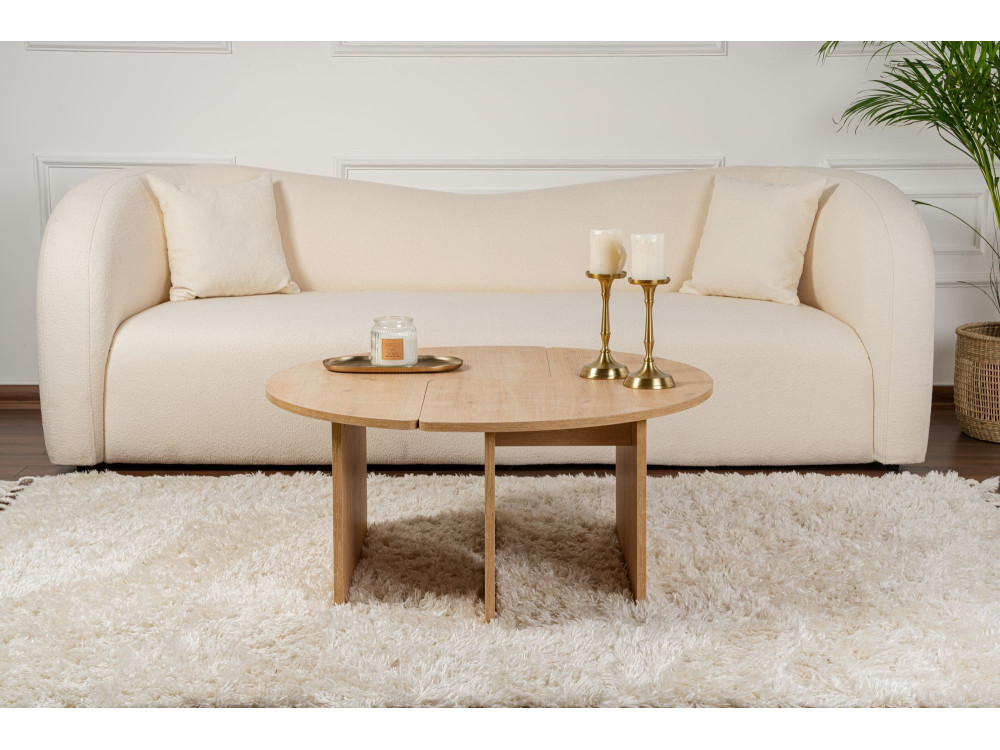 Houten salontafel "Moira" 90 x 90 x 41 cm - Eik
