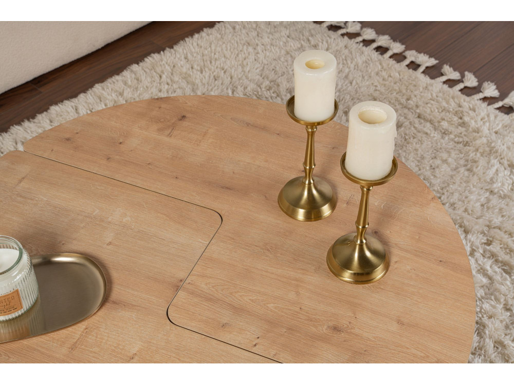 Houten salontafel "Moira" 90 x 90 x 41 cm - Eik