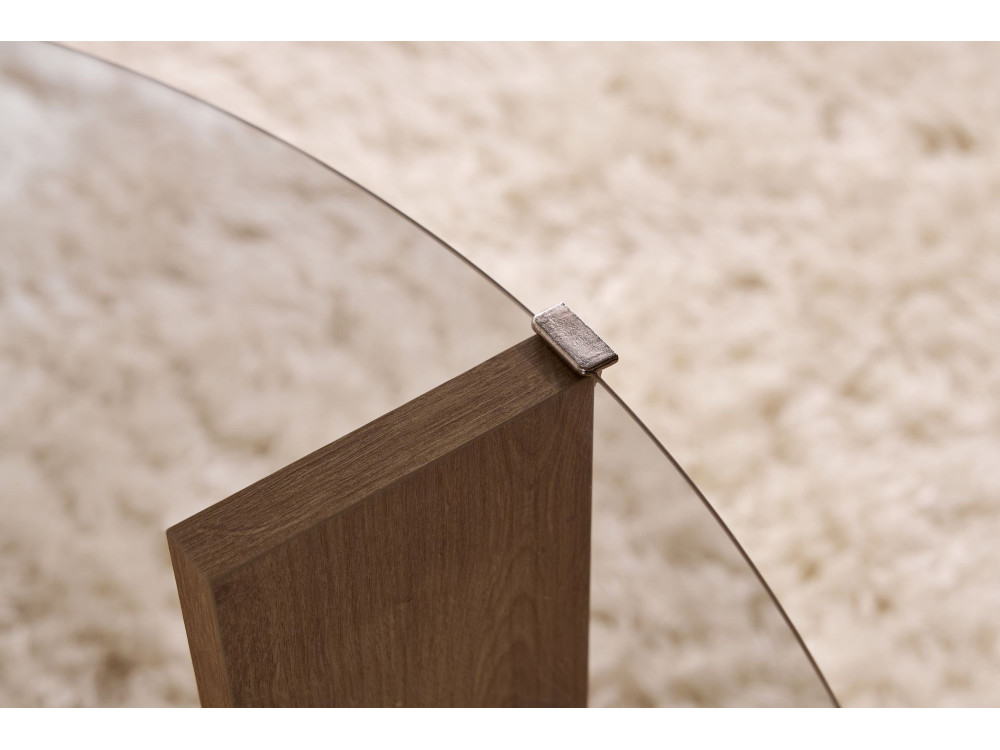 Houten salontafel "Clara" - 75 x 75 x 40 cm - Eik SaphirFumées