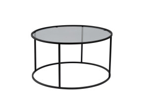 Metalen salontafel "Aurum" - 80 x 80 x 43 cm - Zwart Grijs