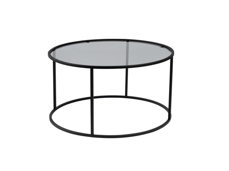 Metalen salontafel "Aurum" - 80 x 80 x 43 cm - Zwart Grijs