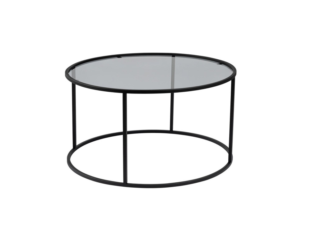 Metalen salontafel "Aurum" - 80 x 80 x 43 cm - Zwart Grijs