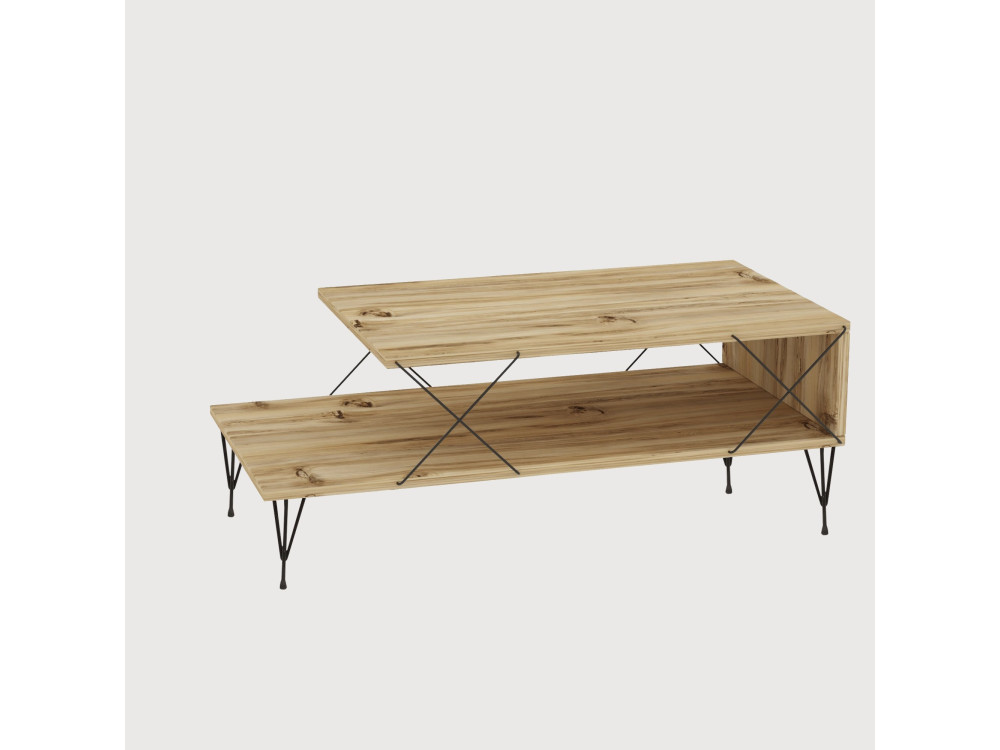 Houten salontafel "Loire" - 100 x 50 x 40 cm - Bruin