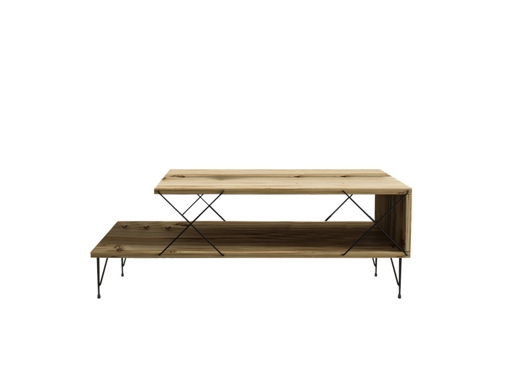 Houten salontafel "Loire" - 100 x 50 x 40 cm - Bruin