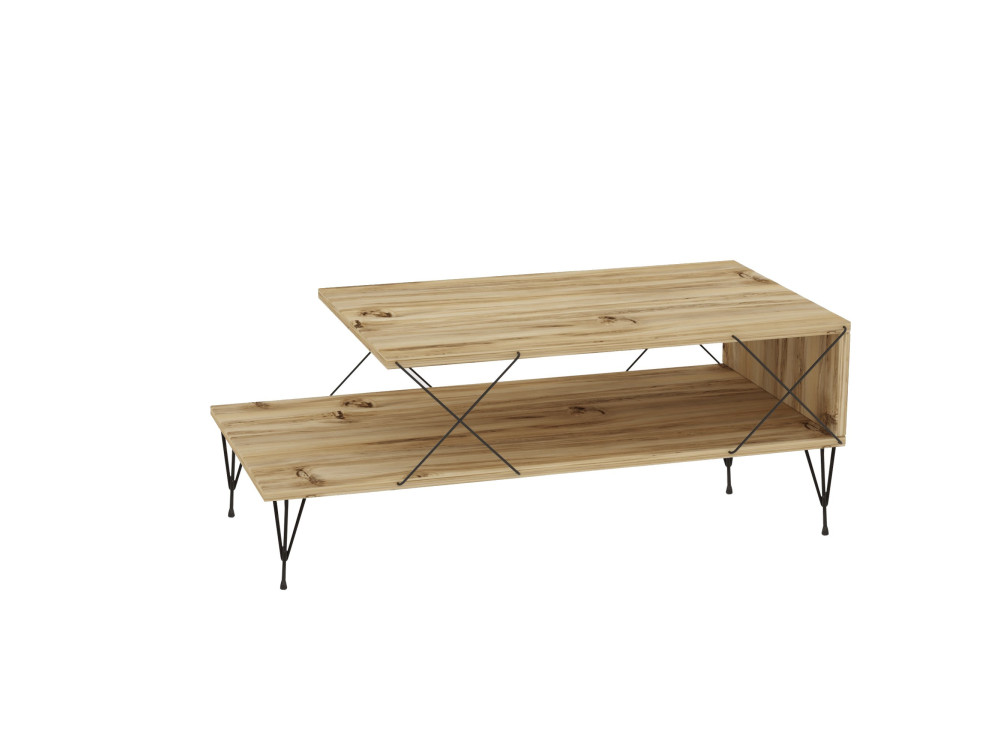 Houten salontafel "Loire" - 100 x 50 x 40 cm - Bruin