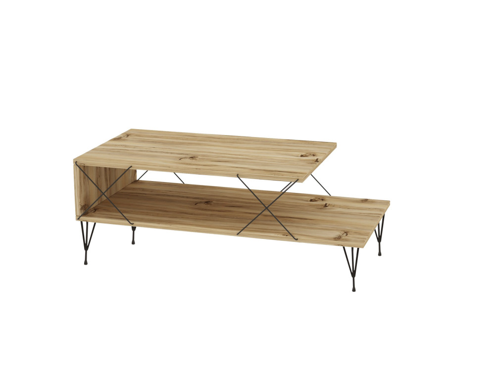Houten salontafel "Loire" - 100 x 50 x 40 cm - Bruin