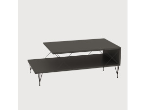 Houten salontafel "Loire" 100 x 50 x 40 cm - Antraciet
