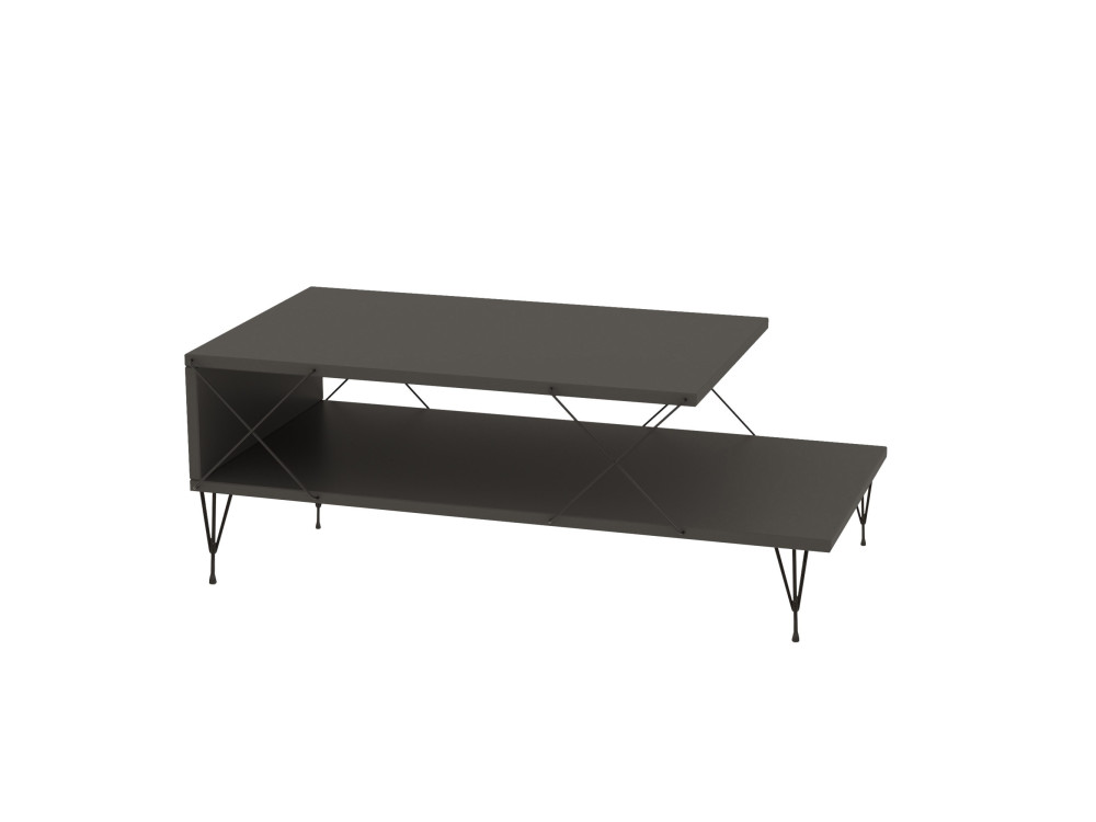 Houten salontafel "Loire" 100 x 50 x 40 cm - Antraciet