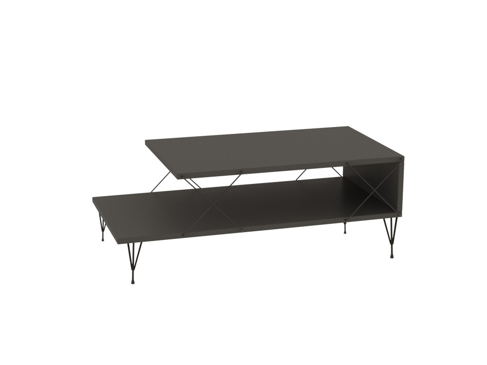 Houten salontafel "Loire" 100 x 50 x 40 cm - Antraciet