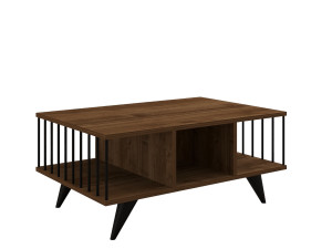 Houten salontafel "Bert" - 90 x 60 x 40 cm - Notelaar