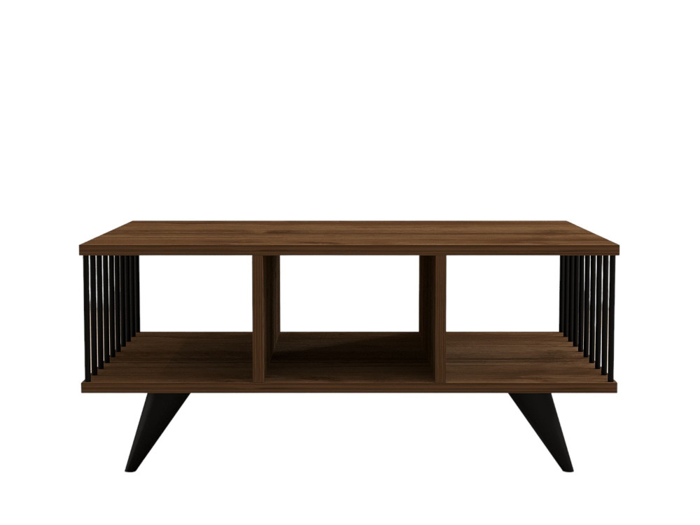 Houten salontafel "Bert" - 90 x 60 x 40 cm - Notelaar