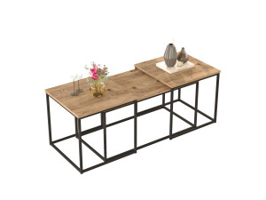 Set van 3 houten salontafels "VG9" - 90 x 45 x 44 cm - Atlantic Pine