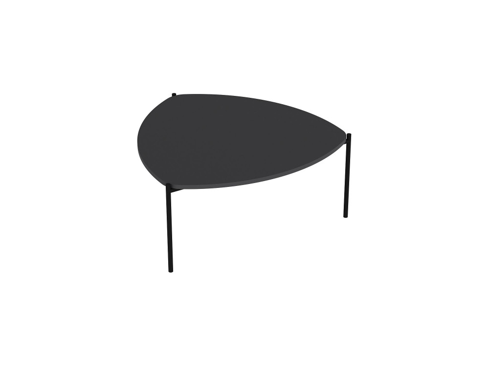 Houten salontafel "Lenny" - 90 x 89 x 40 cm - Antraciet