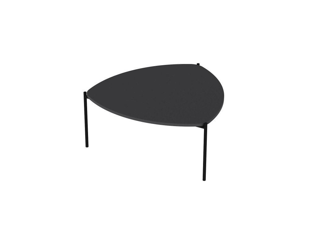 Houten salontafel "Lenny" - 90 x 89 x 40 cm - Antraciet