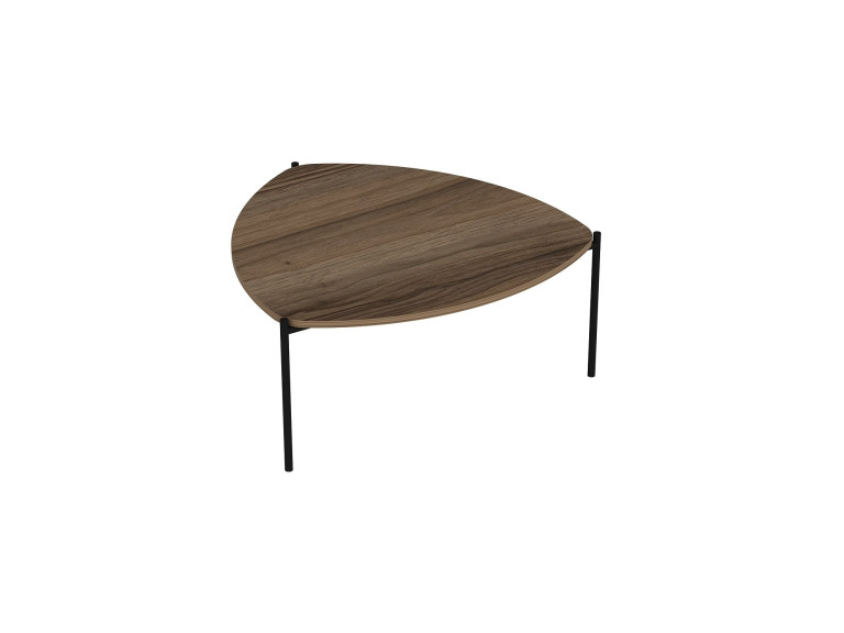 Houten salontafel "Lenny" - 90 x 89 x 40 cm - Notelaar