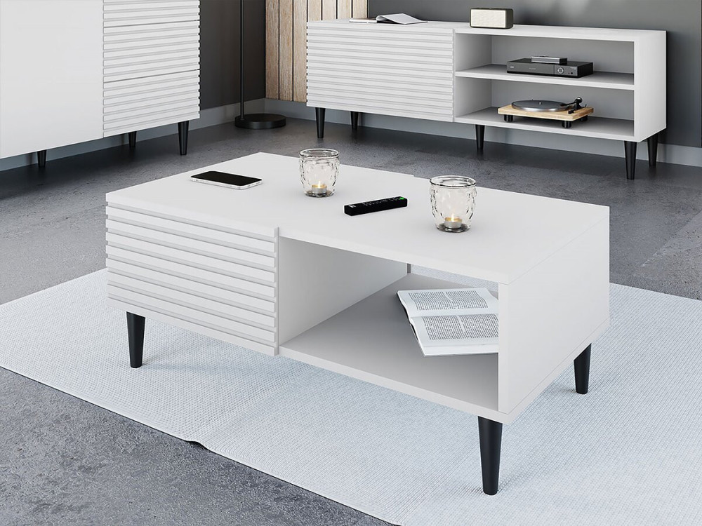 Salontafel "Nakomo" - 100 x 41 x 52 cm - Wit