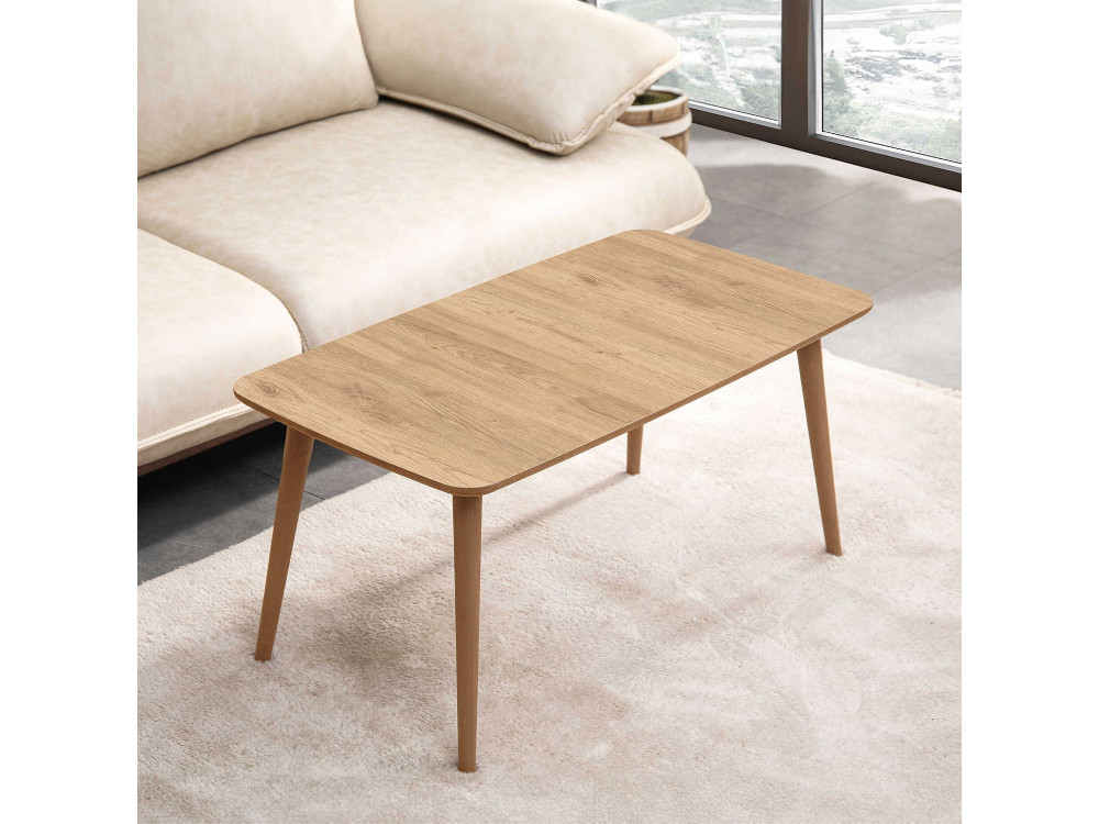 Luci" houten salontafel 100 x 53 x 45 cm - Eik