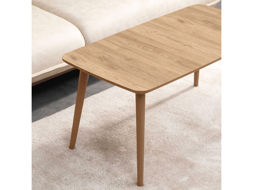 Luci" houten salontafel 100 x 53 x 45 cm - Eik