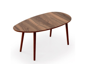 Houten salontafel "Nora" 100 x 50 x 45 cm - Notelaar