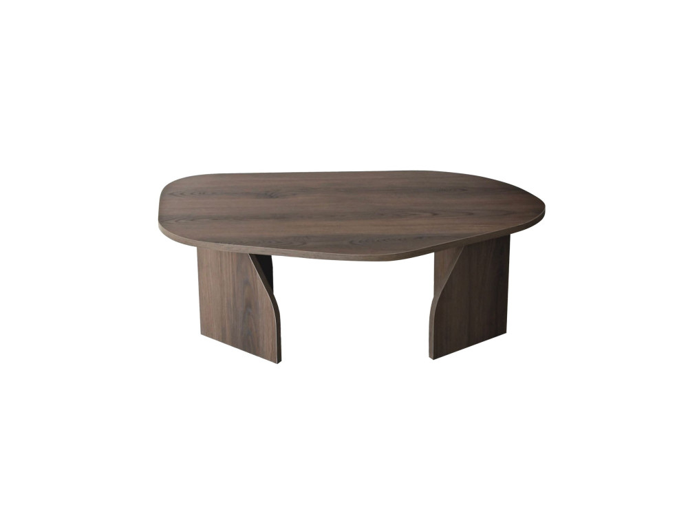 Houten salontafel "Rock" 100 x 60 x 35 cm - Notelaar