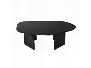 Houten salontafel Rock 100 x 60 x 35 cm - Zwart