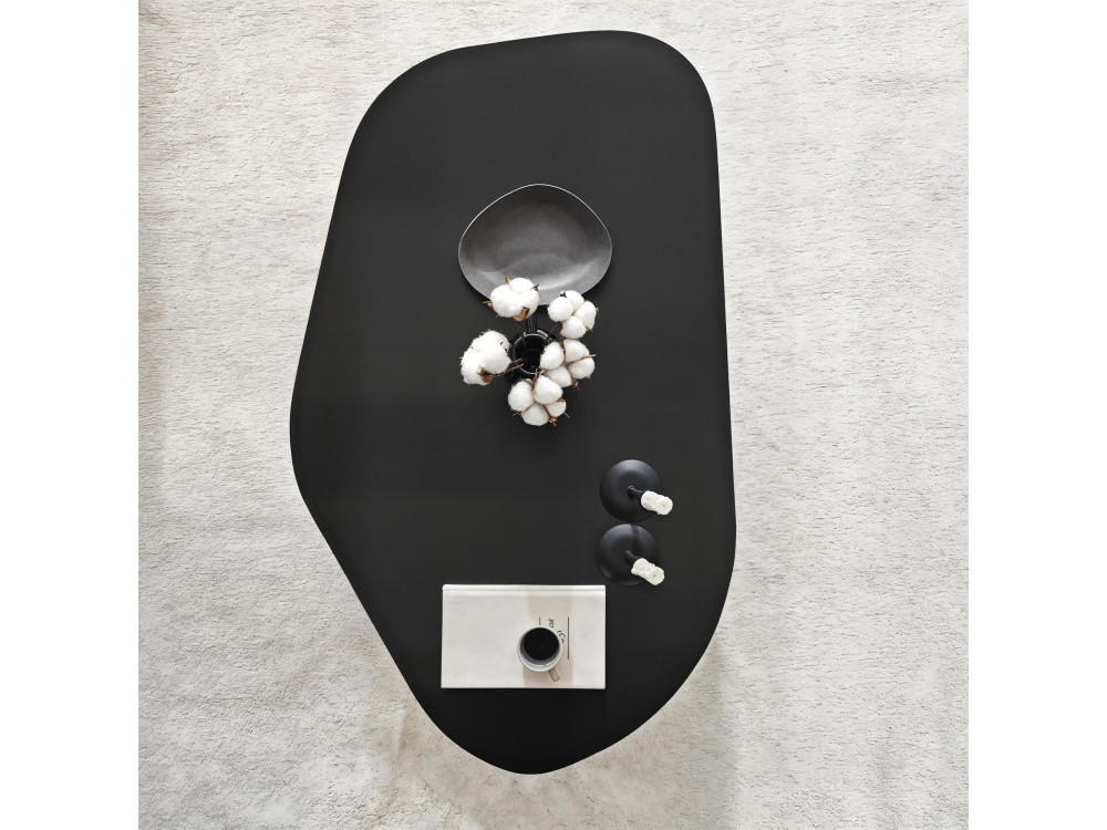 Houten salontafel Rock 100 x 60 x 35 cm - Zwart