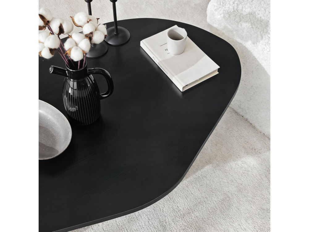 Houten salontafel Rock 100 x 60 x 35 cm - Zwart