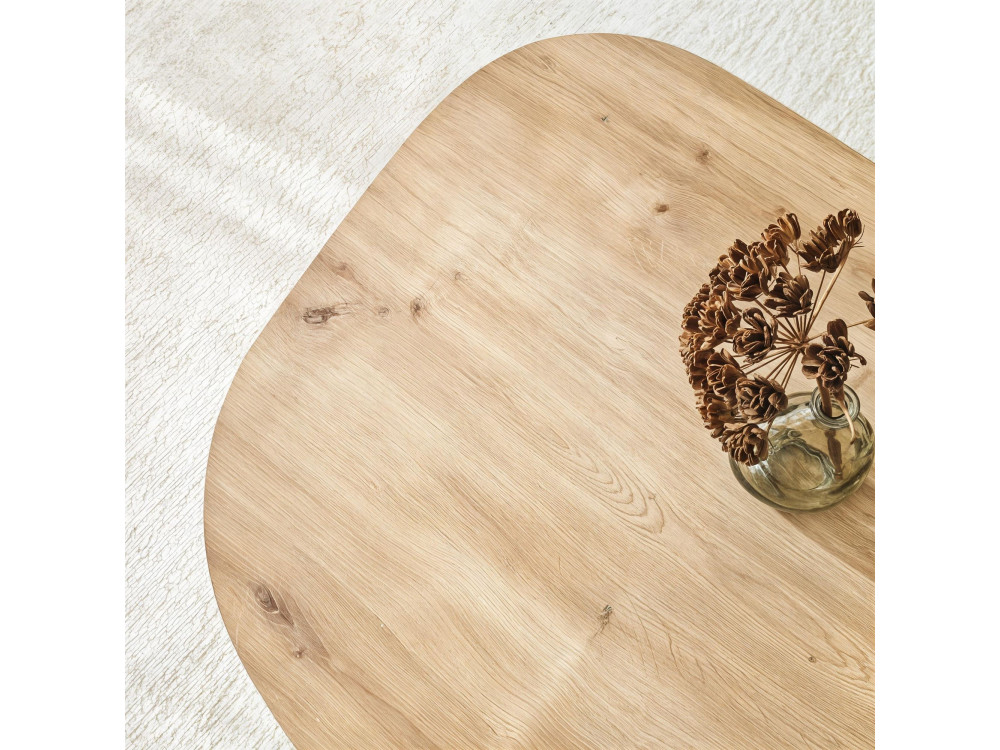 Houten salontafel "Rock" 100 x 60 x 35 cm - Saffier eik