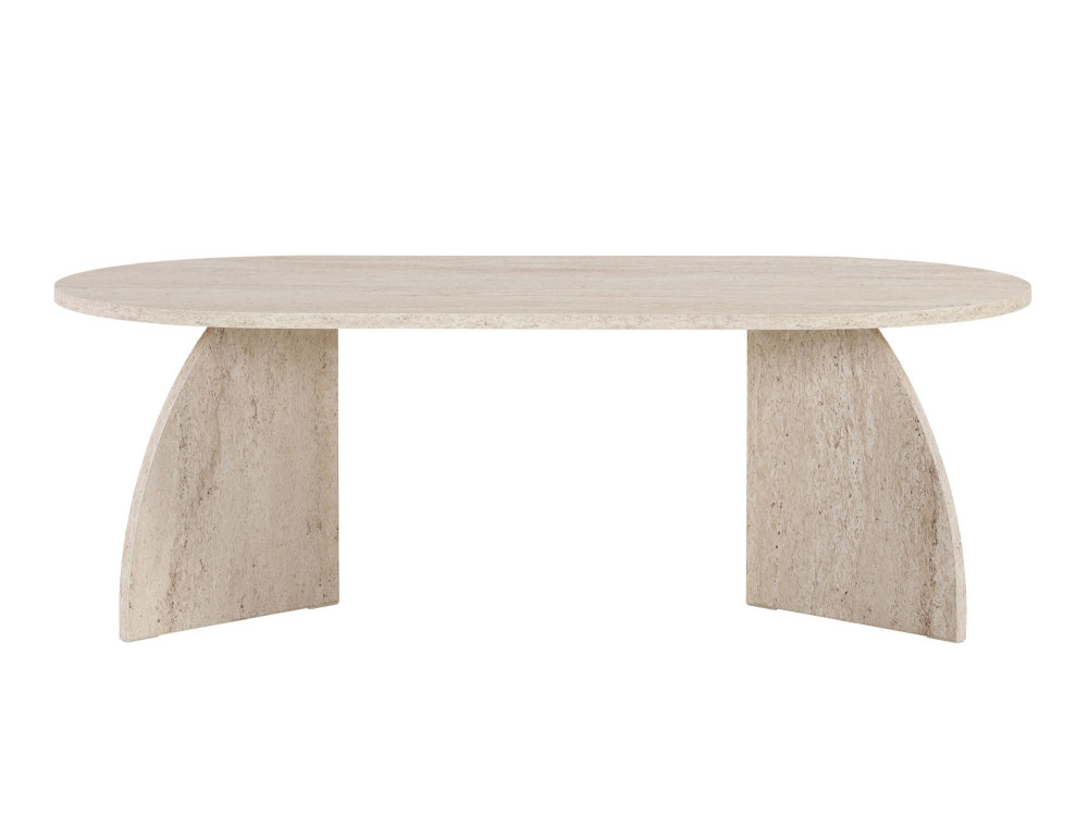 Houten salontafel "Melina" 120 x 60 x 40 cm - Travertin