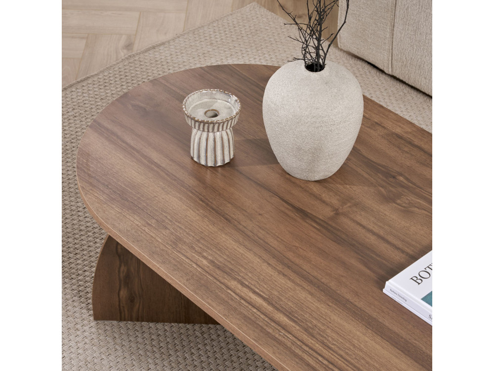 Houten salontafel "Melina" 120 x 60 x 40 cm - Notelaar