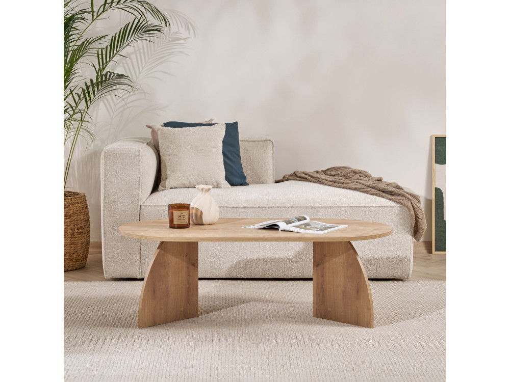 Houten salontafel "Melina" 120 x 60 x 40 cm - Saffier eik