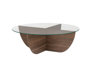 Glazen salontafel "Liya" 90 x 90 x 30 cm - Notelaar