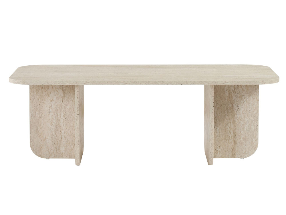 Houten salontafel "Akira" 120 x 60 x 41 cm - Travertin