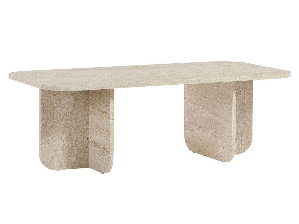 Houten salontafel "Akira" 120 x 60 x 41 cm - Travertin
