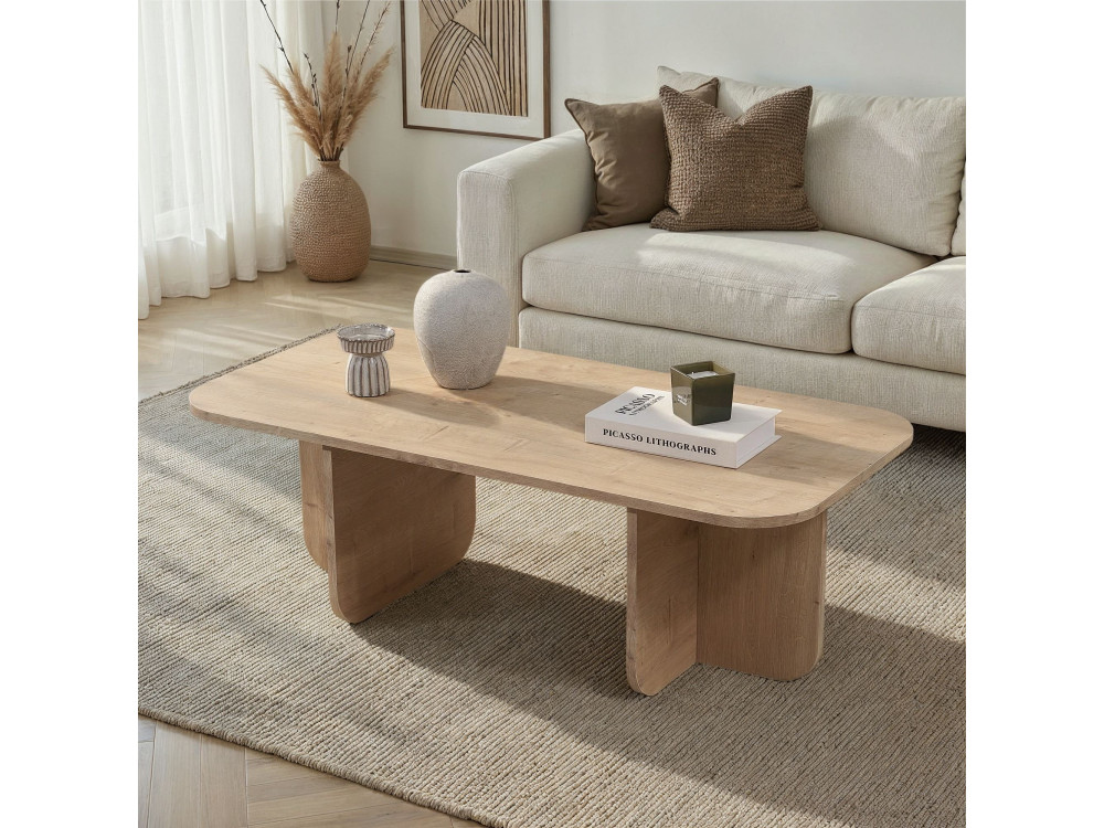 Houten salontafel "Akira" 120 x 60 x 41 cm - Saffier eik
