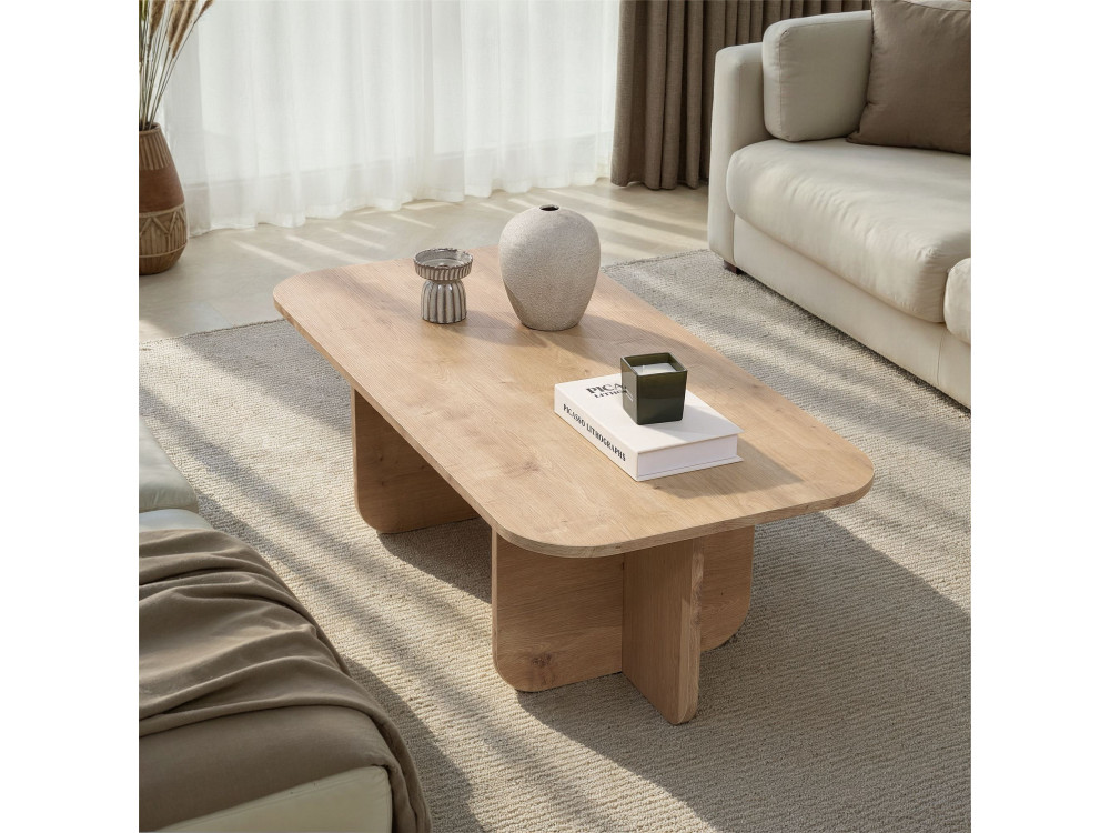 Houten salontafel "Akira" 120 x 60 x 41 cm - Saffier eik