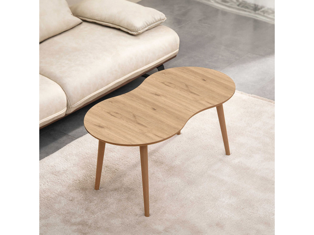 Moon" houten salontafel 99 x 54 x 45 cm - Eik
