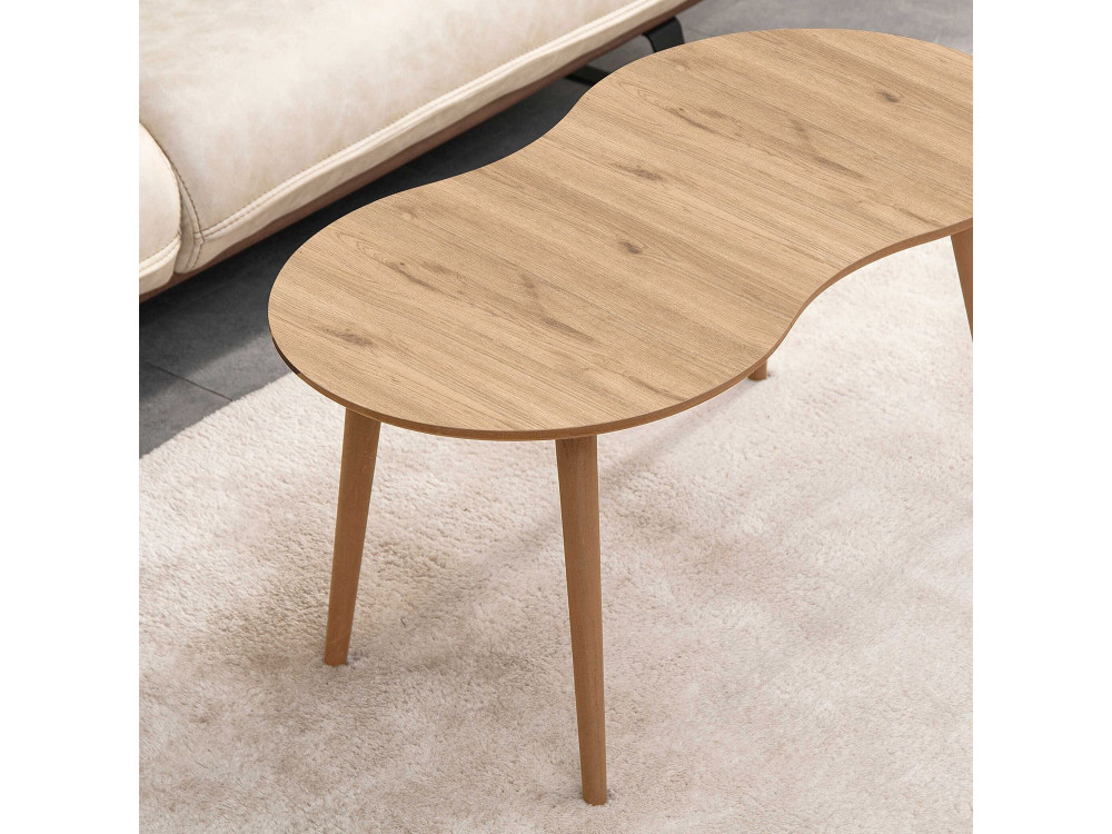 Moon" houten salontafel 99 x 54 x 45 cm - Eik