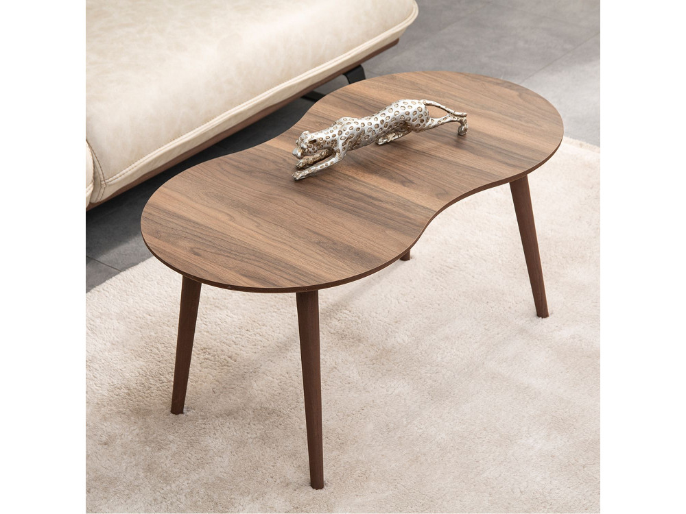 Houten salontafel Moon 99 x 54 x 45 cm - Notelaar