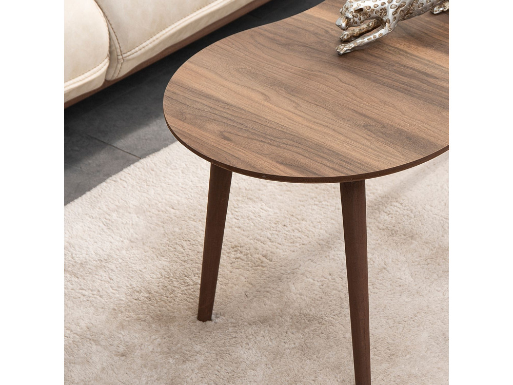 Houten salontafel Moon 99 x 54 x 45 cm - Notelaar
