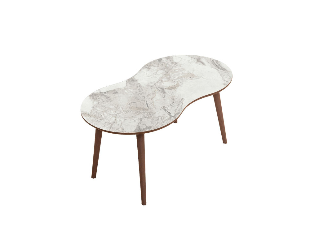 Houten salontafel Moon 99 x 54 x 45 cm - Wit