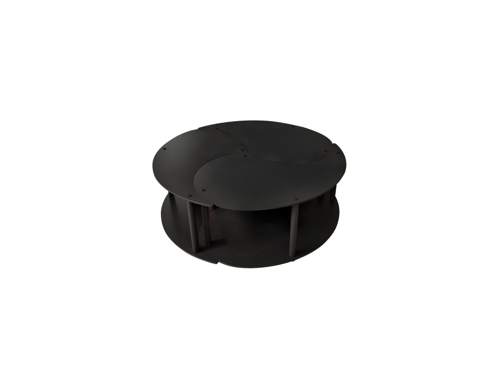 Houten salontafelset "Yin" 70 x 70 x 38 cm - Zwart