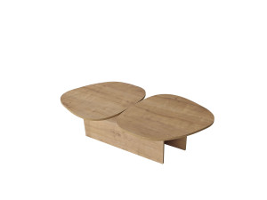 Houten salontafel "Stones" 125 x 60 x 38 cm - Saffier eik
