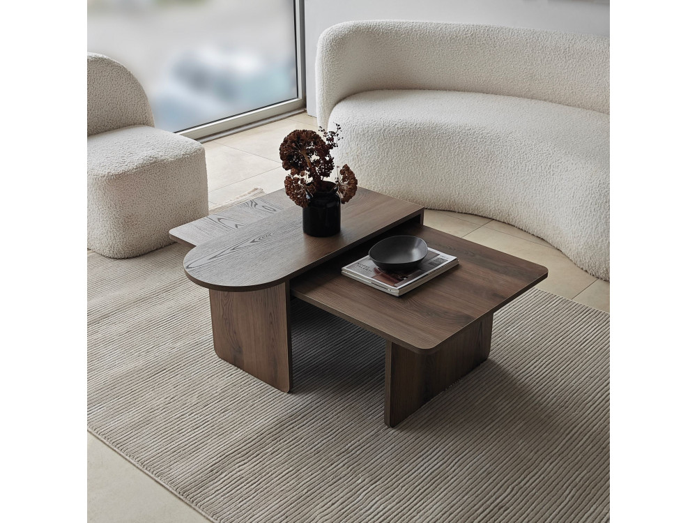 Paris" houten salontafel set 105 x 60 x 35 cm - Brons