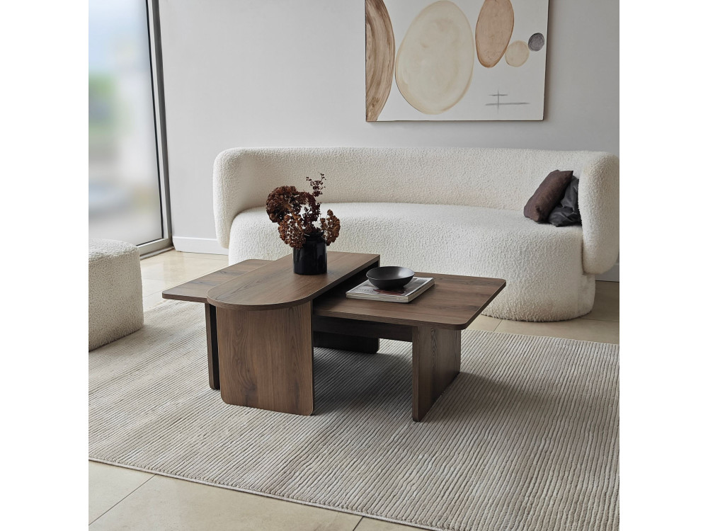 Paris" houten salontafel set 105 x 60 x 35 cm - Brons