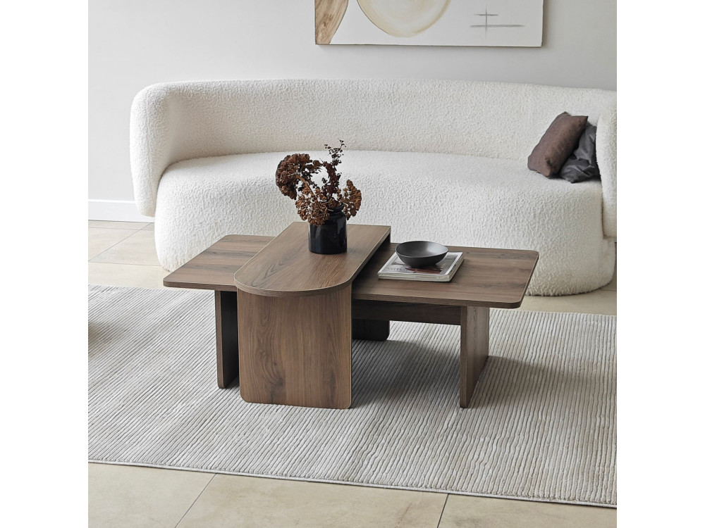 Paris" houten salontafel set 105 x 60 x 35 cm - Brons