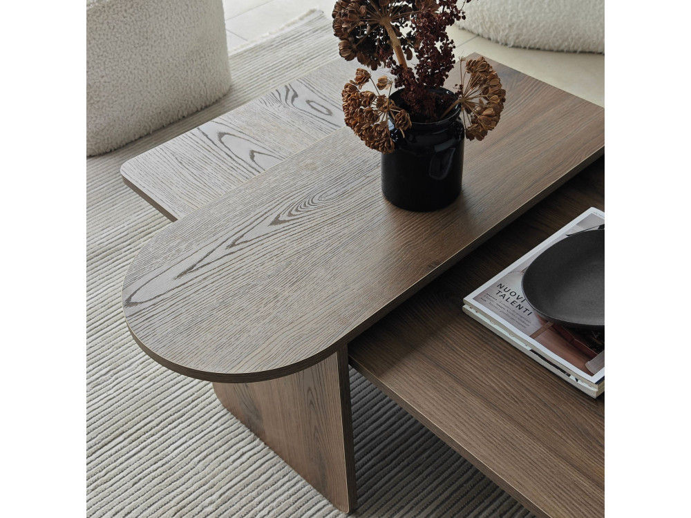 Paris" houten salontafel set 105 x 60 x 35 cm - Brons