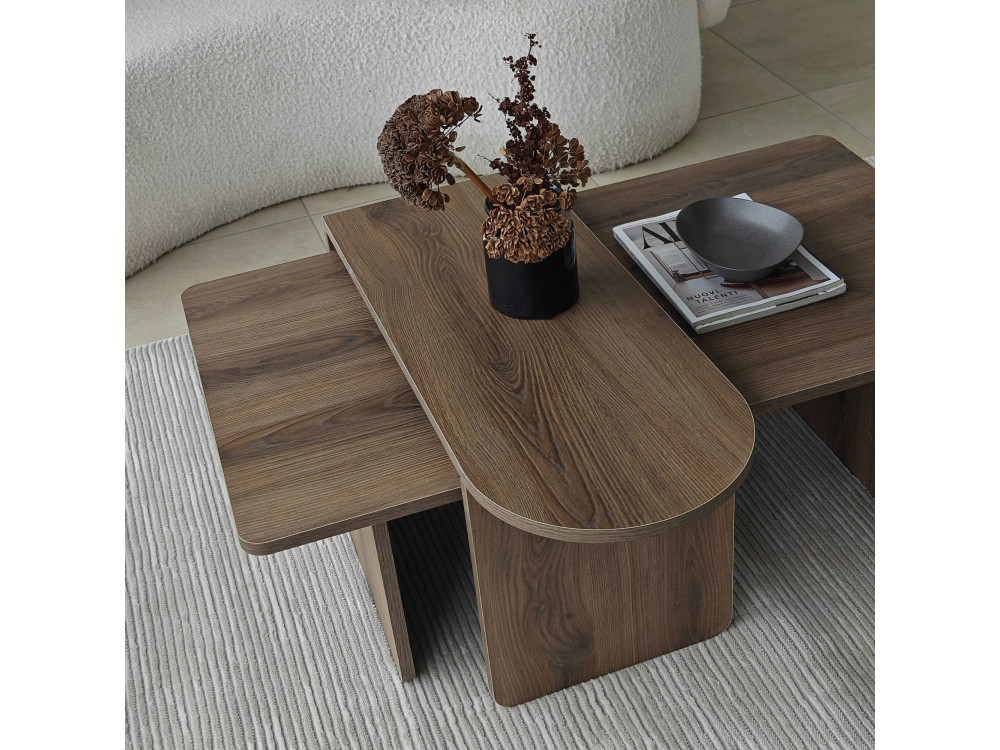 Paris" houten salontafel set 105 x 60 x 35 cm - Brons